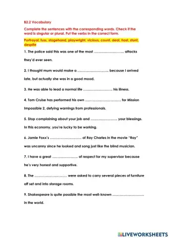 B2.2 Vocabulary unit 4