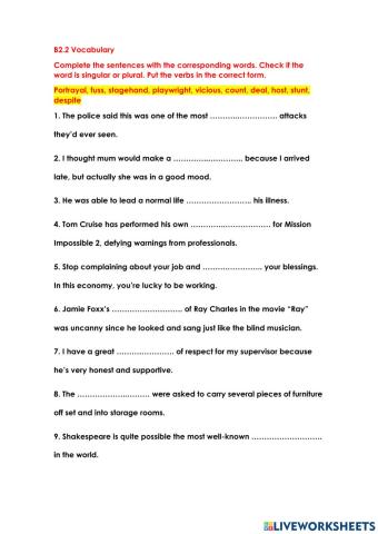 B2.2 Vocabulary unit 4