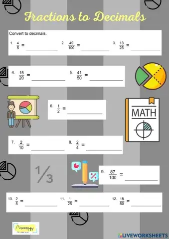 Fractions to Decimal 1