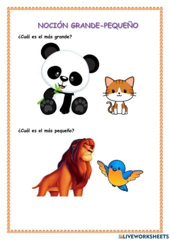 Nocion grande pequeño