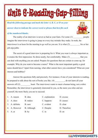 Unit 6-Reading-Gap-filling
