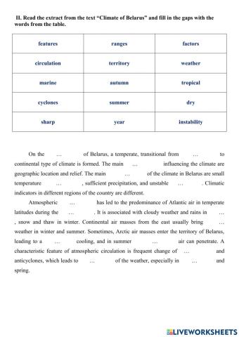 Climate of Belarus II