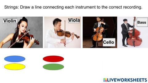 Identify sounds of string instruments