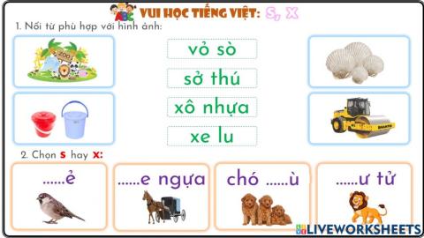 Phiếu ôn tập s, x