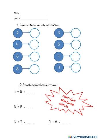 Sumar dobles i quasi dobles