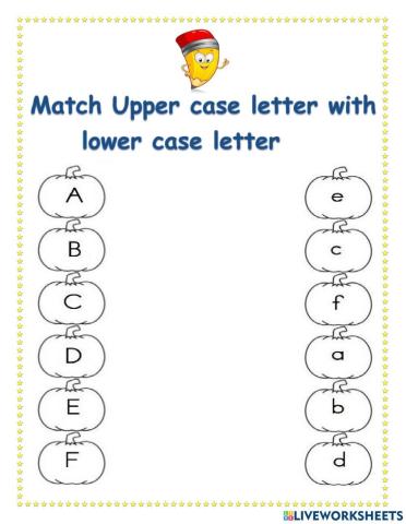 Match uppercase with lower case