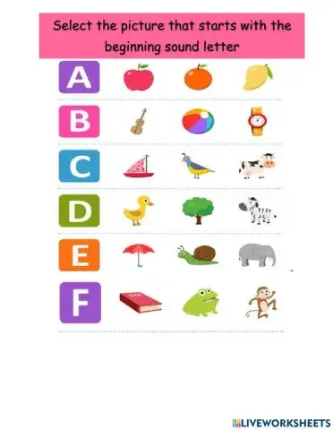 Beginning sound ABC