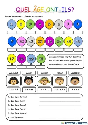 Quel âge ont-ils?