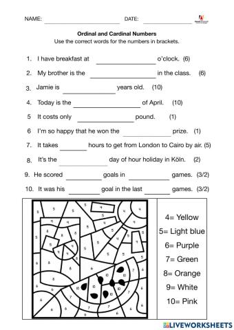 Ordinal and cardinal numbers