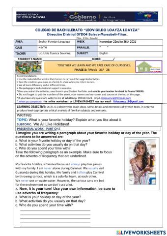 We All Like Holidays!