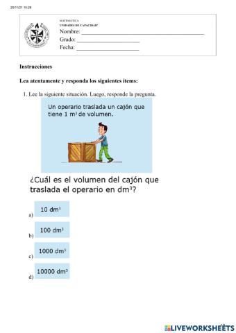 Unidades de capacidad