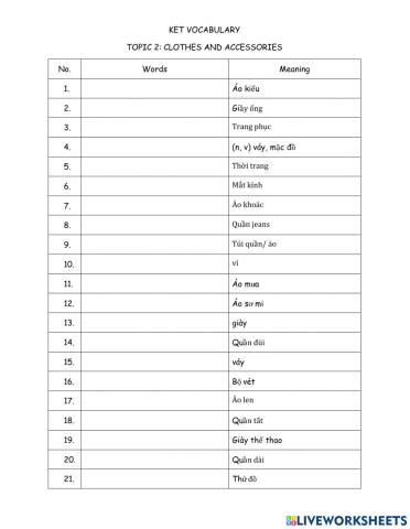 Ket - clothes and accessories