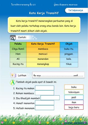 Kata Kerja Transitif