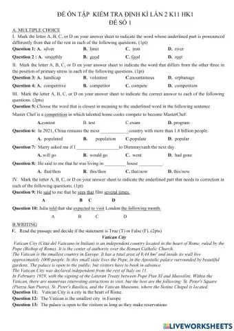 K11 ôn tập dkl2 hk1