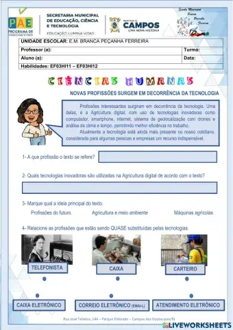 Tecnologias e Profissões