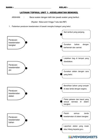 Peraturan keselamatan bengkel