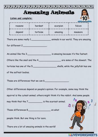 Listening Amazing animals