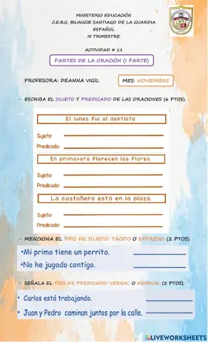 Oración gramatical 1