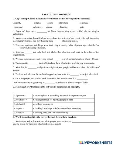 UNIT 4: fOR A BETTER COMMUNITY