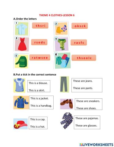 Theme 4 CLOTHES-Lesson 6