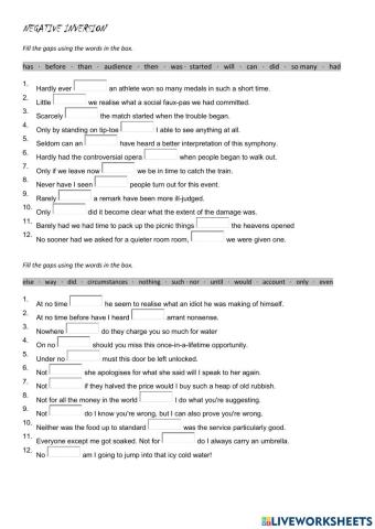 Grammar practice November