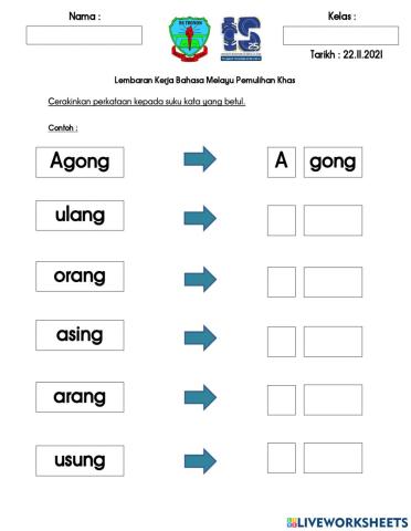Kemahiran 19 : Perkataan V+KVKK