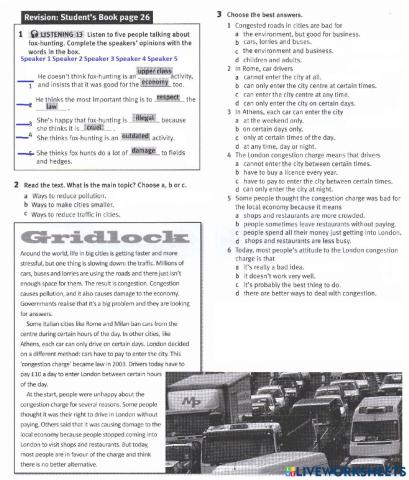 Reading and listening