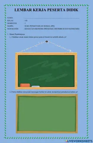 Lkpd kegiatan ekonomi kelas 7