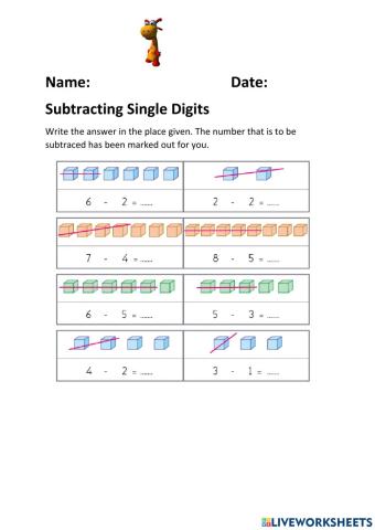 Subtracting Single Digits