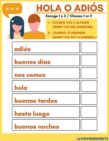 Hola o Adiós