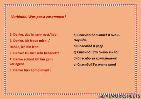 Komplimente erwidern