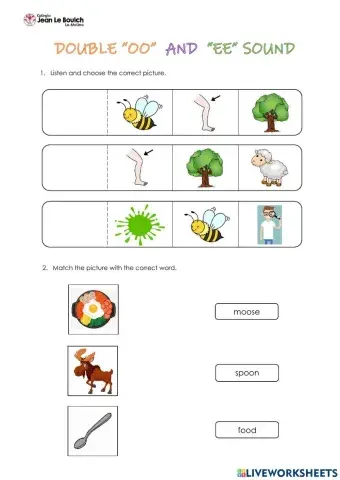 Double -oo- and -ee- sound