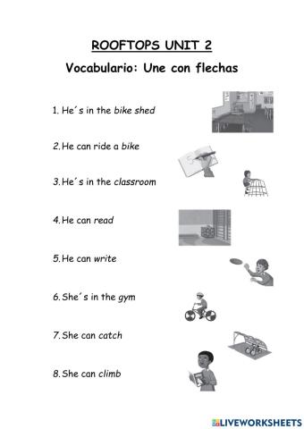 Vocabulary unit 2 rooftops 2