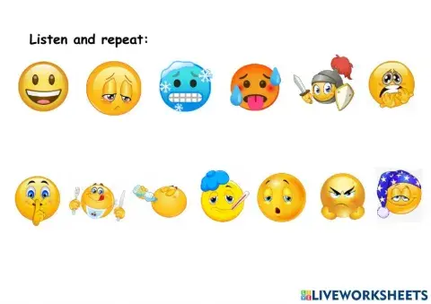 Feelings - Listen and repeat