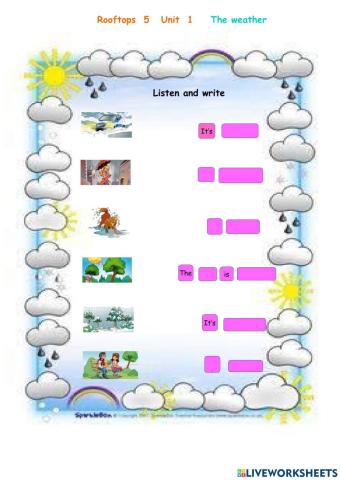 Rooftops 5 Unit 1 The weather