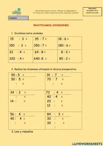 Divisiones con descomposición