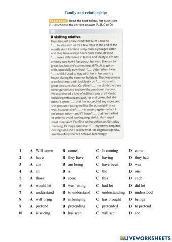 Family and relationships