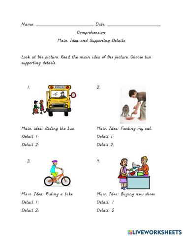 Main Iea and Supporting Details 1