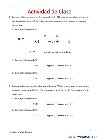 Tamaño de Muestra DS 2