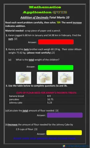 Addition of Decimals with Regrouping