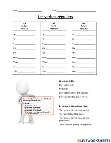 Le présent de l'indicatif