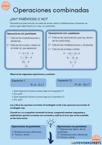 OPERACIONES COMBINADAS 4ºA - MÓNICA