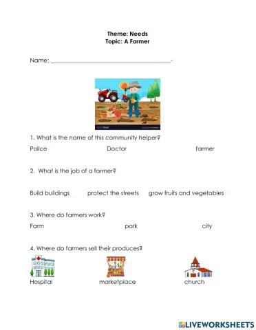 Community Helpers - Farmer