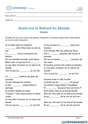 Assis sur le Rebord du Monde