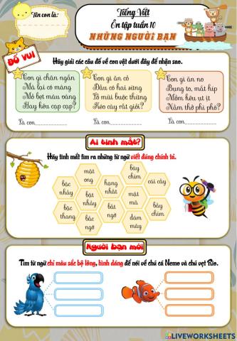 Ôn tiếng việt tuần 10