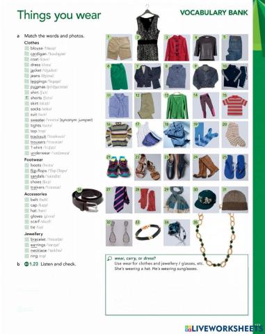 Vocabulary-Clothes