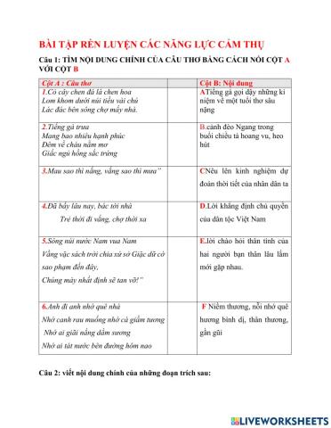 4 năng lực cảm thụ