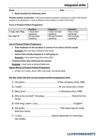 Present perfect con