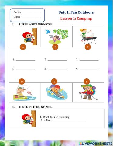 Fun outdoors- camping