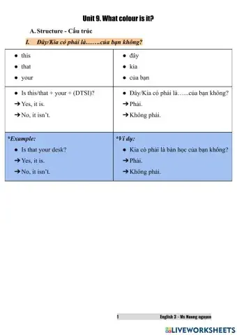 E3U8 What colour is it? (Ms Nuong Nguyen)